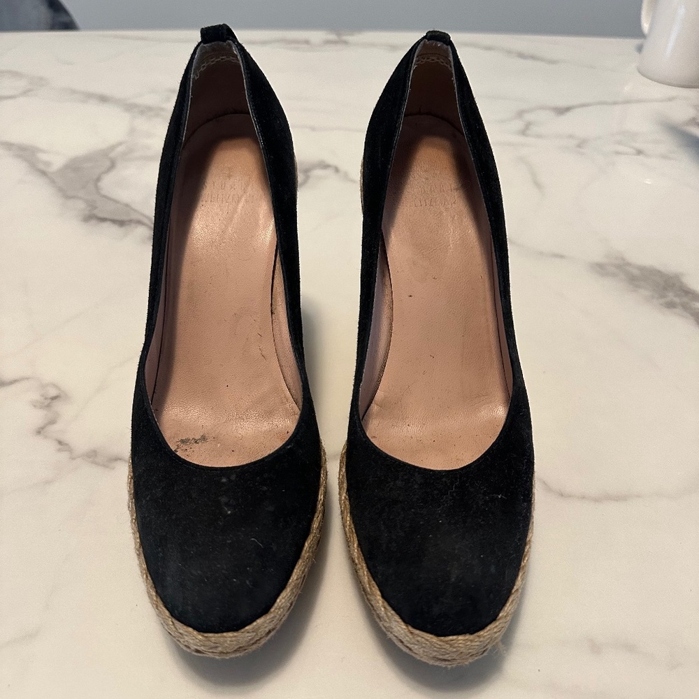 Stuart Weitzman canvas wedges